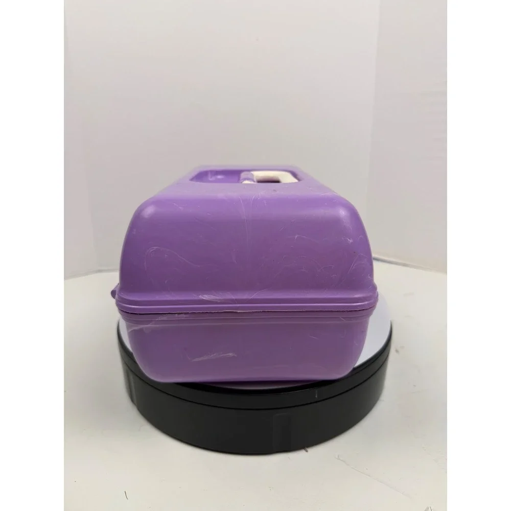 Vintage Caboodles Makeup Organizer Lilac Marble Purple Case Mirror 90s Style